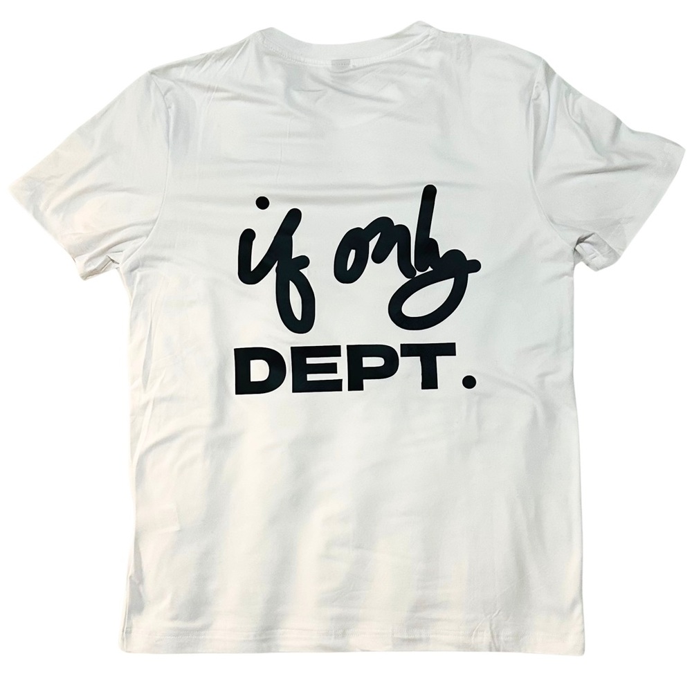 IF ONLY DEPT DEPARTMENT LIMITED EDITION White Crew Neck Shirt